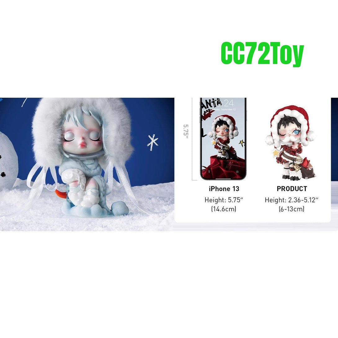 POP MART SKULLPANDA Wishing Time Series Figures, 9PCs Blind Box Figures, Random Design Action Figures Collectible Toys Home Decorations, Holiday Birthday Gifts, Whole Set - CC72Toy