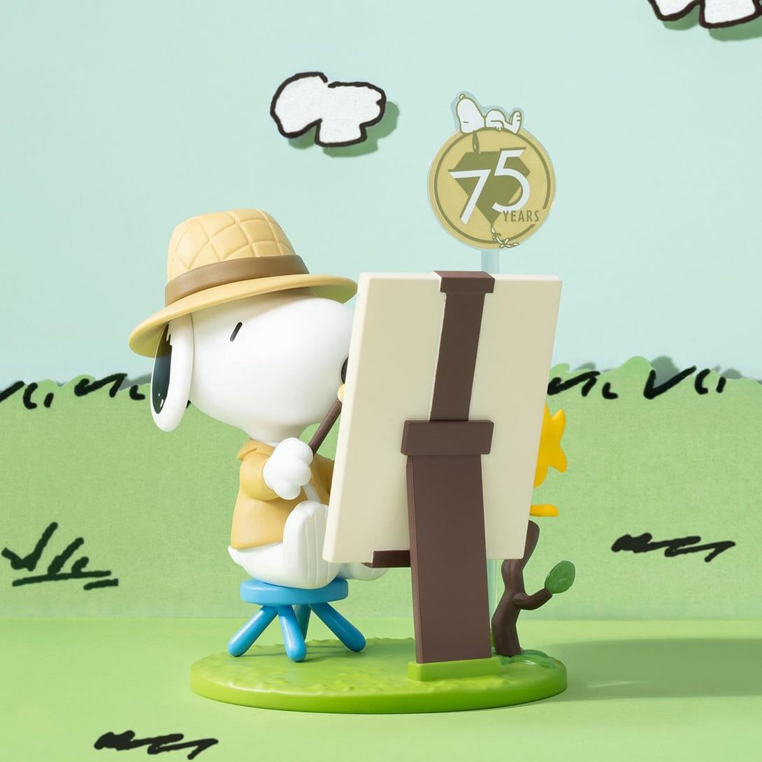 POP MART Peanuts 75th Anniversary Snoopy Comic Life Series Blind Box Figures, Random Design Action Figures Collectible Toys Home Decorations, Holiday Birthday Gifts for Girls and Boys, Single Box - CC72Toy