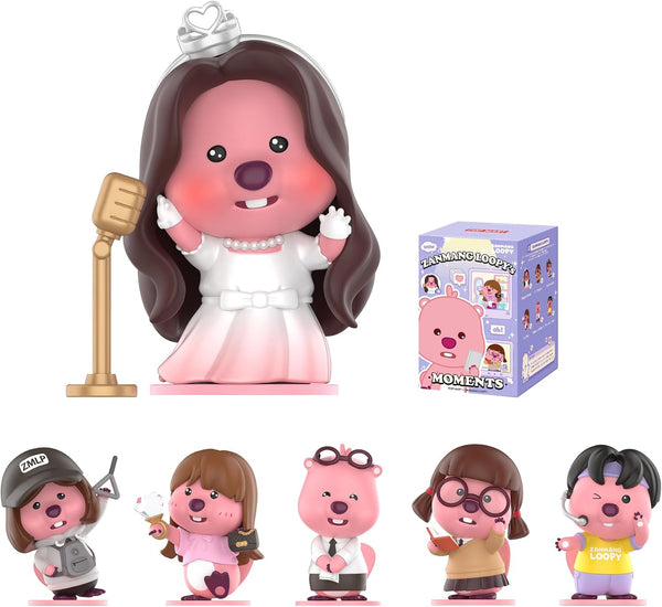 POP MART ZANMANGLOOPY's Moments Series Figures, Blind Box Figures, Random Design Action Figures Collectible Toys Home Decorations, Holiday Birthday Gifts, Single Box - CC72Toy