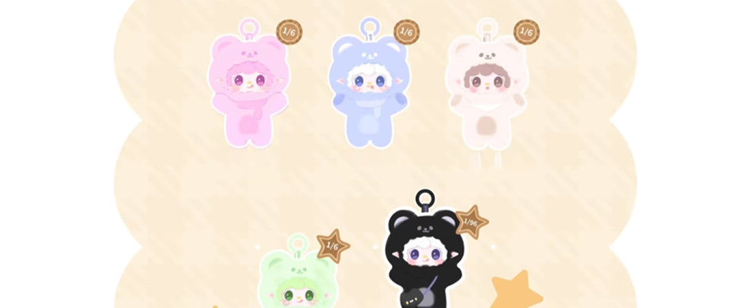 CALEMBOU Plush Blind Box, Cute Yooki Series Random Vinyl Plush Doll, Kawaii Stuffed Mystery Toys Collectible for Birthday Gift (Yooki-YYKXX-1pc) - CC72Toy