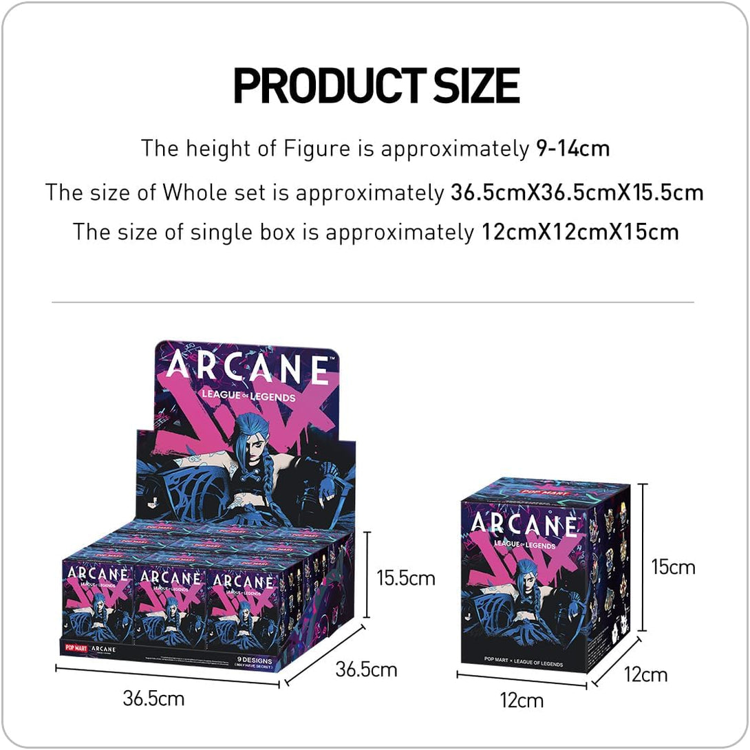 POP MART League of Legends: Arcane Series Figures Blind Box Figures, Random Design Action Figures Collectible Toys Home Decorations, Holiday Birthday Gifts for Girls and Boys, Single Box - CC72Toy