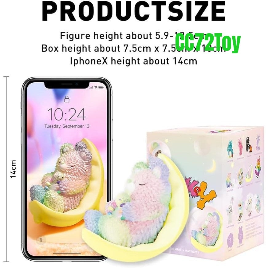 POP MART INSTINCTOY Muckey Dreamy Life Series, 12PCs Muckey Blind Box Figures, Random Design Action Figures Collectible Toys Home Decorations, Holiday Birthday Gifts for Boys and Girls, Whole Set - CC72Toy