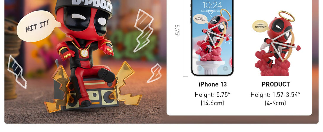 POP MART Marvel Deadpool Series Figures, Random Design Action Figures Collectible Toys Home Decorations, Holiday Birthday Gifts, Single Box - CC72Toy
