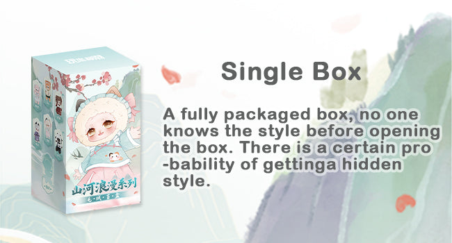 CALEMBOU Plush Doll Blind Box, Nagi Mountain and River Romance Series Mystery Blind Figure, Kawaii 1 of 6 Possible Collectibe Vinyl Plush Toys Birthday Gifts (Mountain and River Romance Series) - CC72Toy
