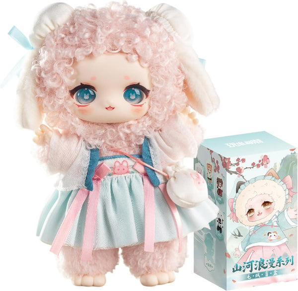 CALEMBOU Plush Doll Blind Box, Nagi Mountain and River Romance Series Mystery Blind Figure, Kawaii 1 of 6 Possible Collectibe Vinyl Plush Toys Birthday Gifts (Mountain and River Romance Series) - CC72Toy