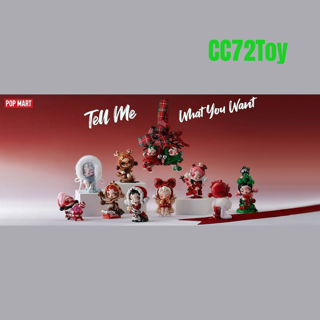 POP MART SKULLPANDA Wishing Time Series Figures, 9PCs Blind Box Figures, Random Design Action Figures Collectible Toys Home Decorations, Holiday Birthday Gifts, Whole Set - CC72Toy