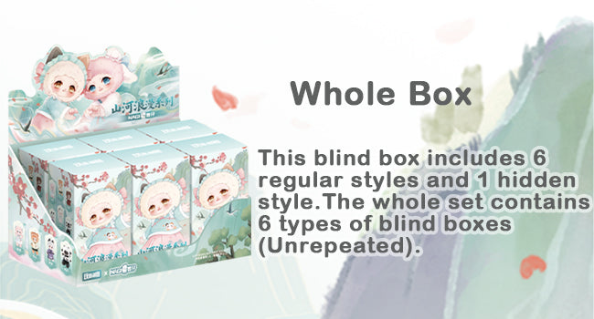 CALEMBOU Plush Doll Blind Box, Nagi Mountain and River Romance Series Mystery Blind Figure, Kawaii 1 of 6 Possible Collectibe Vinyl Plush Toys Birthday Gifts (Mountain and River Romance Series) - CC72Toy