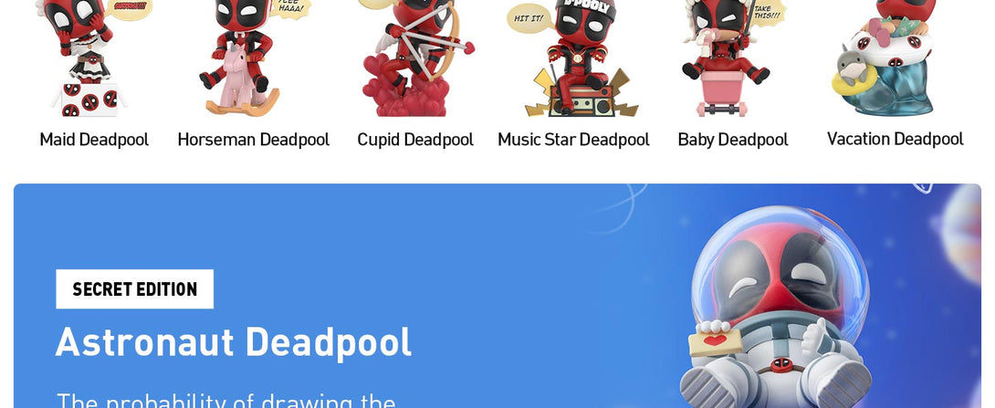 POP MART Marvel Deadpool Series Figures, Random Design Action Figures Collectible Toys Home Decorations, Holiday Birthday Gifts, Single Box - CC72Toy