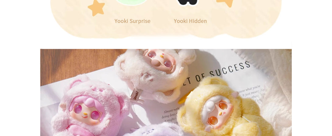 CALEMBOU Plush Blind Box, Cute Yooki Series Random Vinyl Plush Doll, Kawaii Stuffed Mystery Toys Collectible for Birthday Gift (Yooki-YYKXX-1pc) - CC72Toy