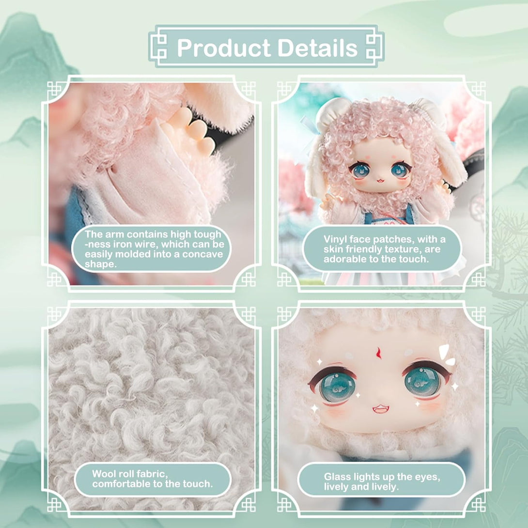 CALEMBOU Plush Doll Blind Box, Nagi Mountain and River Romance Series Mystery Blind Figure, Kawaii 1 of 6 Possible Collectibe Vinyl Plush Toys Birthday Gifts (Mountain and River Romance Series) - CC72Toy