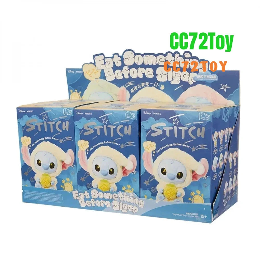 Authentic Miniso Stitch Eat Something Before Sleep Series Vinyl Figure Blind Box - CC72Toy