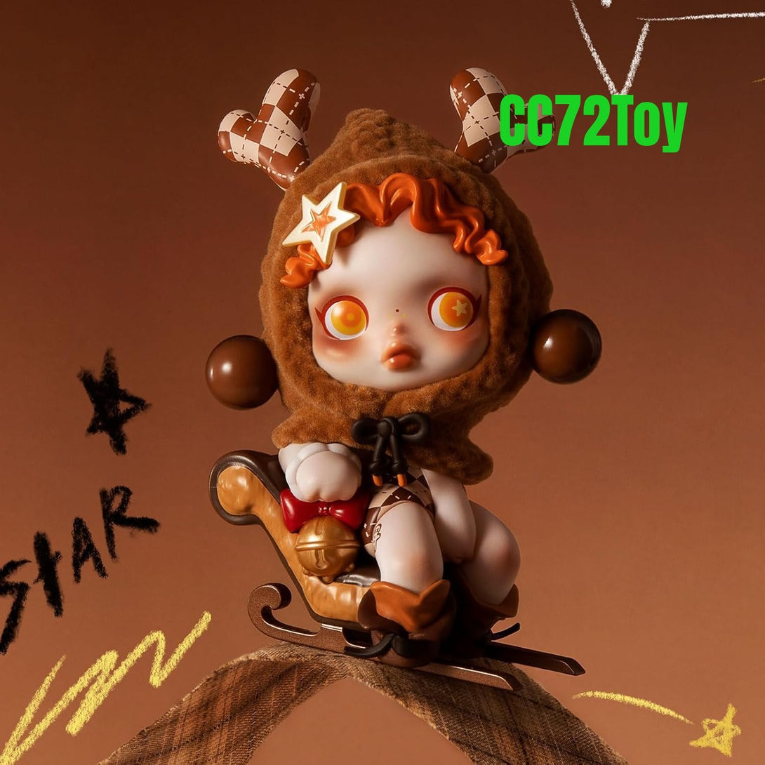 POP MART SKULLPANDA Wishing Time Series Figures, 9PCs Blind Box Figures, Random Design Action Figures Collectible Toys Home Decorations, Holiday Birthday Gifts, Whole Set - CC72Toy