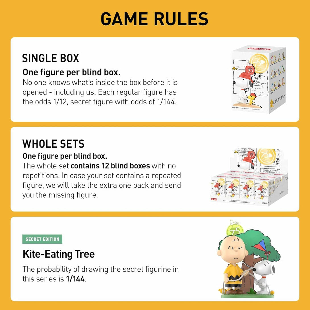 POP MART Peanuts 75th Anniversary Snoopy Comic Life Series Blind Box Figures, Random Design Action Figures Collectible Toys Home Decorations, Holiday Birthday Gifts for Girls and Boys, Single Box - CC72Toy