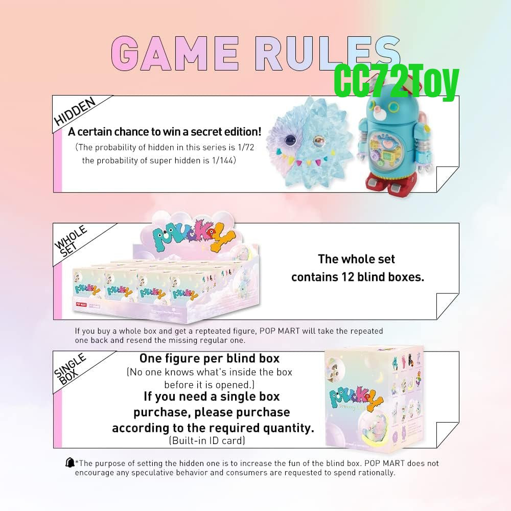 POP MART INSTINCTOY Muckey Dreamy Life Series, 12PCs Muckey Blind Box Figures, Random Design Action Figures Collectible Toys Home Decorations, Holiday Birthday Gifts for Boys and Girls, Whole Set - CC72Toy