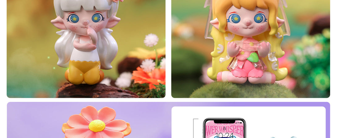 POP MART Zoe Flower Whispering Zodiac Series 3PC Exclusive Action Figure Box Toy Bulk Box Popular Collectible Art Toy Cute Figure Creative Gift, for Christmas Birthday Party Holiday - CC72Toy