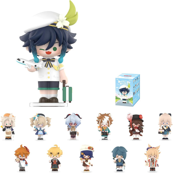 POP MART Genshin Impact Dress-Up Dreams Themed Chibi Series Figures, Genshin Impact Blind Box Figures, Random Design Action Figures Collectible Toys Home Decorations,Birthday Gifts, Single Box - CC72Toy