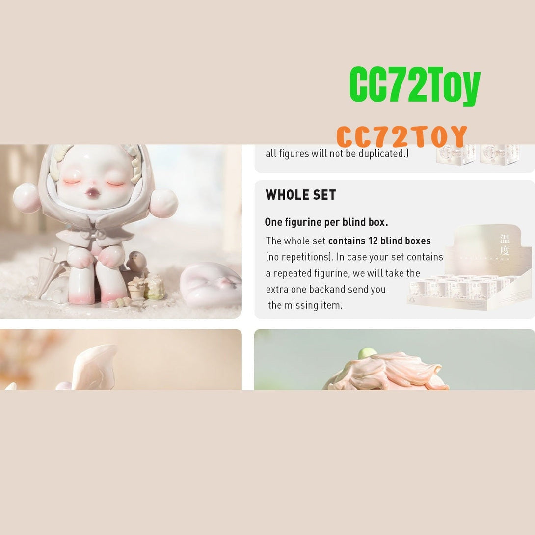 POP MART SKULLPANDA Warmth Series, SKULLPANDA Blind Box Figures, Random Design Action Figures Collectible Toys Home Decorations, Holiday Birthday Gifts for Girls and Boys, Single Box - CC72Toy