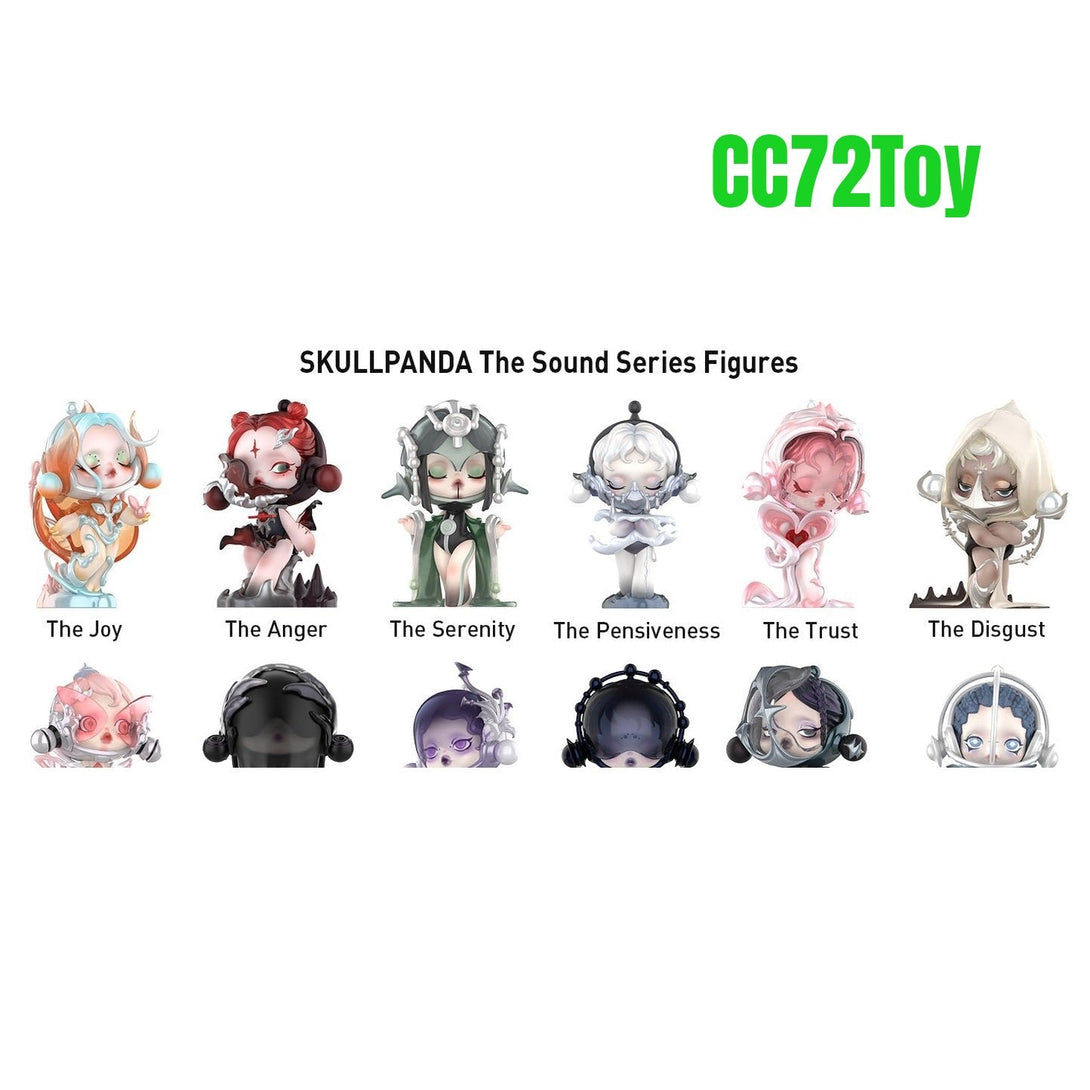 POP MART SKULLPANDA The Sound Series Figures, SKULLPANDA Blind Box Figures, Random Design Action Figures Collectible Toys Home Decorations, Holiday Birthday Gifts, Single Box - CC72Toy