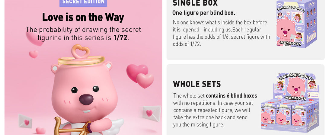 POP MART ZANMANGLOOPY's Moments Series Figures, Blind Box Figures, Random Design Action Figures Collectible Toys Home Decorations, Holiday Birthday Gifts, Single Box - CC72Toy