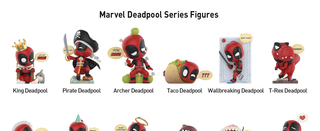POP MART Marvel Deadpool Series Figures, Random Design Action Figures Collectible Toys Home Decorations, Holiday Birthday Gifts, Single Box - CC72Toy