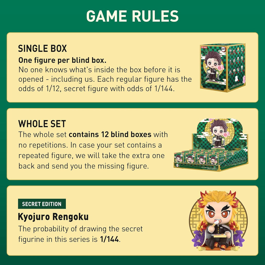 POP MART Demon Slayer Birth Flower Series Figures, Blind Box Figures, Random Design Action Figures Collectible Toys Home Decorations, Holiday Birthday Gifts, Single Box - CC72Toy